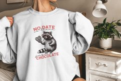 No Date Just Chocolate PNG, Raccoon Valentine Sublimation, Product Image 9