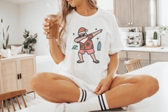 Dabbing Santa PNG, Funny Christmas Shirt, Tropical Holiday, Product Image 5