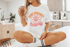 Stay Groovy Spread Love PNG, Retro Daisy Peace Sign PNG, Product Image 4