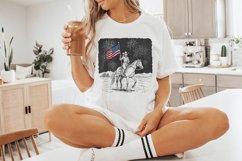 Retro Cowgirl PNG, Trendy Shirt Design, 4th of July png, Product Image 9