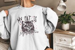 My Cat Is My Valentine PNG, Cat Lover PNG, Valentine&#039;s Day Product Image 9