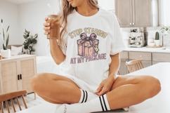 Stop Staring At My Package PNG, Funny Gift Box Shirt, Product Image 9