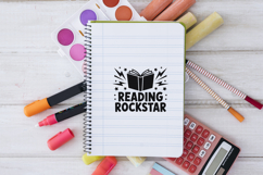 Reading Rockstar SVG PNG Product Image 3
