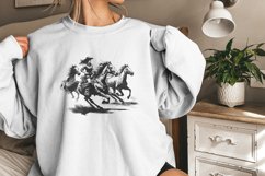 Cowgirl Horse Western PNG, Retro Wild Horses Sublimation, Product Image 9