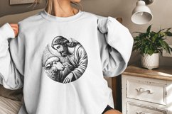 Jesus and Sheep PNG Design, Faithful Shepherd Graphic, Product Image 9