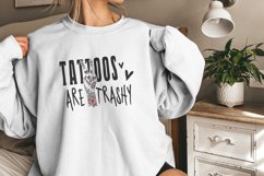 Tattoos Are Trashy PNG, funny png design, sarcastic digital Product Image 9