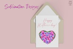 Heart floral Sublimation, PNG Product Image 4