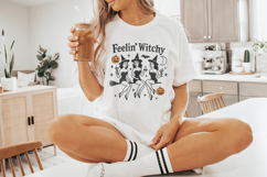 Feelin&#039; Witchy PNG, Retro Halloween Witches, Vintage Witch Product Image 4