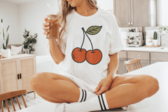 Trendy Cherry Retro Aesthetic, Custom Illustration Art, Product Image 4