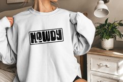 Howdy Typography PNG, Vintage Western Greeting, Retro Product Image 9