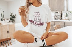 Cat Skateboard png, Skateboarding Cat PNG, Funny Cat Product Image 9