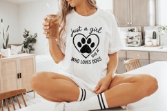 Just a Girl Who Loves Dogs PNG, Dog Lover Digital Design, Product Image 3