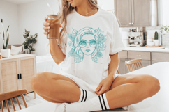 Trendy Woman PNG, Cool Girl with Sunglasses and Tropical Product Image 6