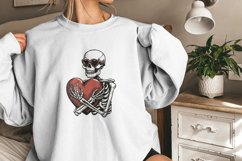 Skeleton Hugging a Heart PNG, Funny Valentines Day PNG, Product Image 9