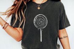 Swirling Lollipop PNG, Retro Candy Design, Artistic Product Image 3