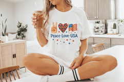4th of July PNG, Peace Love USA, Independence Day PNG, Product Image 5