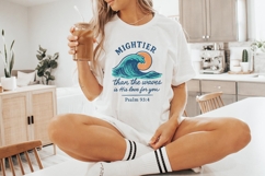 Mightier Than The Waves PNG, Psalm 93:4, Christian Product Image 9