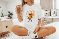 Spice Pumpkin Fall PNG, Pumpkin Lady Coffee PNG, Cute Fall Product Image 4