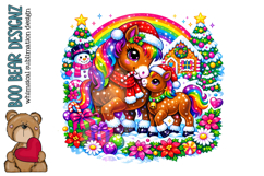 Magical Wintertime Unicorn Clipart Product Image 1