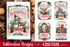 Christmas Kitchen Towel 4 PNG Retro PNG Sublimation Product Image 3