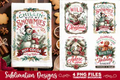 Christmas Kitchen Towel 4 PNG Retro PNG Sublimation Product Image 3