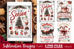 Christmas Kitchen Towel 4 PNG Retro PNG Sublimation Product Image 2