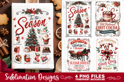 Christmas Kitchen Towel 4 PNG Retro PNG Sublimation Product Image 3