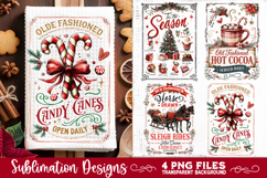Christmas Kitchen Towel 4 PNG Retro PNG Sublimation Product Image 4