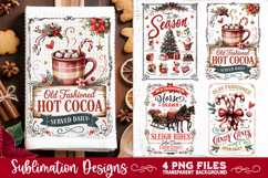 Christmas Kitchen Towel 4 PNG Retro PNG Sublimation Product Image 5