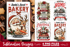 Christmas Kitchen Towel 4 PNG Retro PNG Sublimation Product Image 2