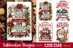 Christmas Kitchen Towel 4 PNG Retro PNG Sublimation Product Image 3