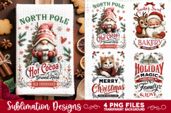Christmas Kitchen Towel 4 PNG Retro PNG Sublimation Product Image 1