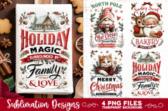 Christmas Kitchen Towel 4 PNG Retro PNG Sublimation Product Image 3