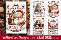 Christmas Kitchen Towel 4 PNG Retro PNG Sublimation Product Image 4