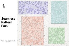 Topographic map seamless patterns Product Image 1