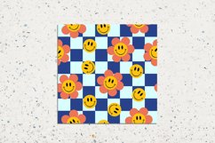 Checkered Background With Smile Faces Product Image 2