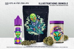 Royal Alien Weed Art Set Bold and Funky Cannabis Graphics Product Image 4