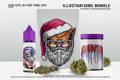 Creepy Santa Claus Gothic Holiday Mascot Illustration Product Image 4