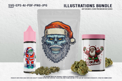 Eerie Owl Father Christmas Fantasy Creepy Xmas Graphic Set Product Image 5