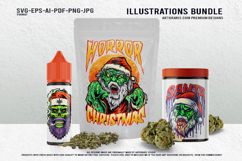 Zombie Saint Nicholas Cannabis Christmas Illustration Pack Product Image 3