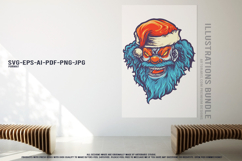 Creepy Santa Claus Gothic Holiday Mascot Illustration Product Image 3