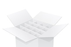 packing box for bottle set icons vector illustration Product Image 3