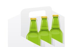 packing box for bottle set icons vector illustration Product Image 5