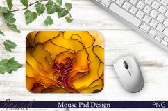 Mouse Pad Sublimation Design | Alcohol Ink | Golden Rose Product Image 1