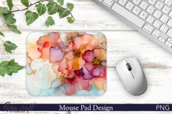 Mouse Pad Sublimation Design | Alcohol Ink | Flowers Product Image 1