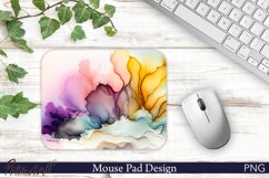Mouse Pad Sublimation Design | Alcohol Ink | Yellow and Pink Product Image 1