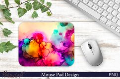 Mouse Pad Sublimation Design | Alcohol Ink | Pink and Orange Product Image 1