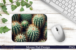Floral Mouse Pad Design | Cacti| side view Product Image 1