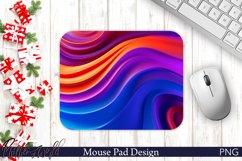 Mouse Pad Sublimation Design | Colorful Waves Product Image 1