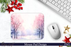 Christmas Mouse Pad | Winter Design | Forest Sublimation Product Image 1